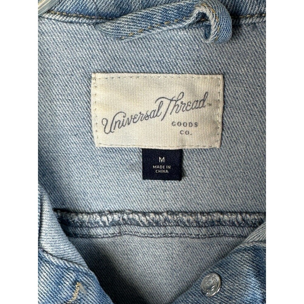 Universal Thread Jean Jacket Wm's Size M Light Wa… - image 3